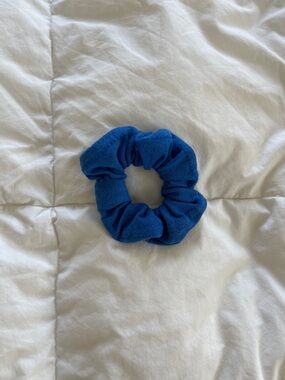 Handmade Blue Scrunchie — Gentle Everyday Hold